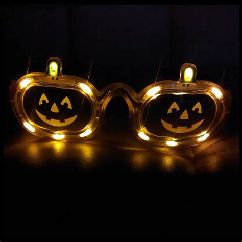 glowing glasses led pumpkin glasses 3 features 12 lights flashing eyewear factory direct