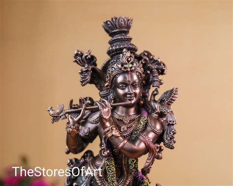 radha krishna statue 37cm bonded bronze radha krishna idol divine couple god lord krishna