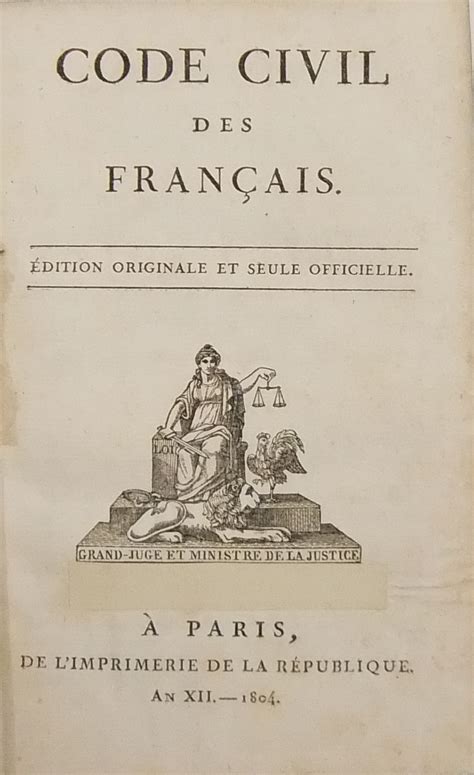 Code Civil Des Francais Edition Originale Et Seule Officielle