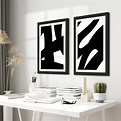 Black White Framed Prints and Pictures Art - 2fb532 - 112cm XL Set Artwork