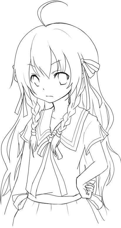 Chibi Wolf Girl Coloring Pages