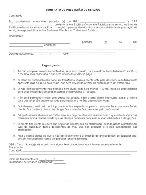 Contrato De Prestação De Serviço Pdf