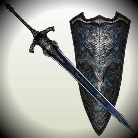 Dark Souls Greatsword And Shield Of Artorias Paper Modelsby