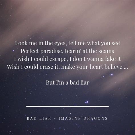 Bad Liar Imagine Dragons Lyrics Badliar Imagine Dragons Imagine
