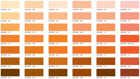 Orange Pantone Color Chart Color Chart Pantone Color