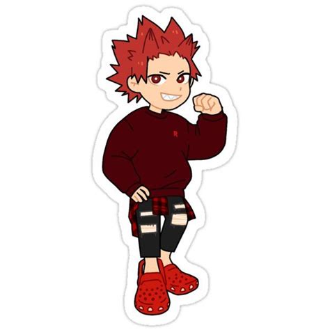 Kirishima Sticker Sticker By Gomee Art In 2021 Anime Printables