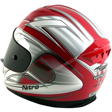 Abp premium nitro racing motorsports helmet ocean blue (matte). Nitro Racing N1710-VF Motorcycle Helmet - Full Face ...