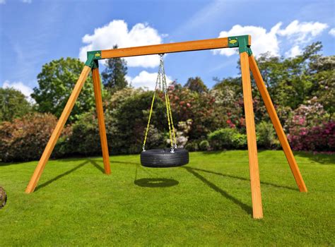 Classic Wooden Diy Tire Swing Set Freestanding Kits For Sale