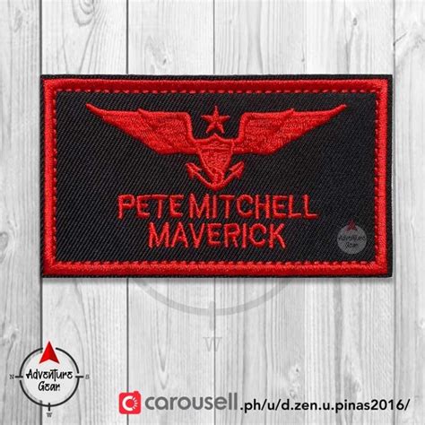 Pete Mitchell Maverick Nameplate Tactical Embroidered Patch Sports