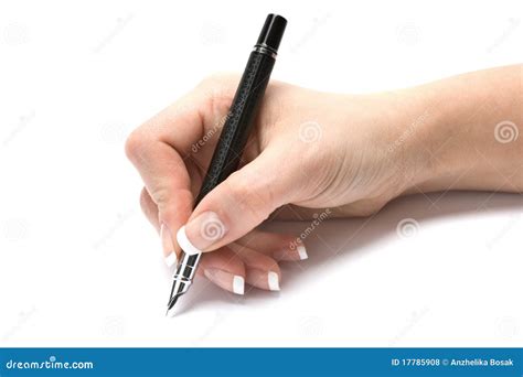 Writing Hand Stock Photo Image Of White Hand Close 17785908