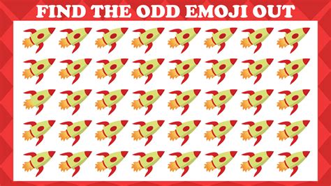 Find The Odd Emoji Out 9 Visual Logic Puzzle Game Activity Game For