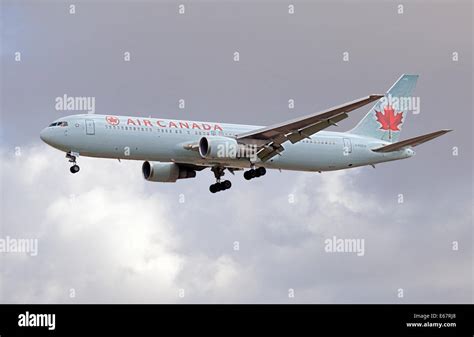 Air Canada Boeing 767 Taking Off Form Heathrow Airport Hi Res Stock