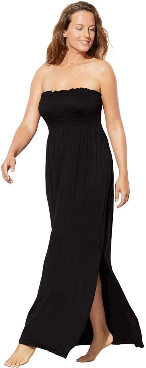 Swimsuits For All Womens Plus Size Kelly Strapless Maxi Dress Swimsuit