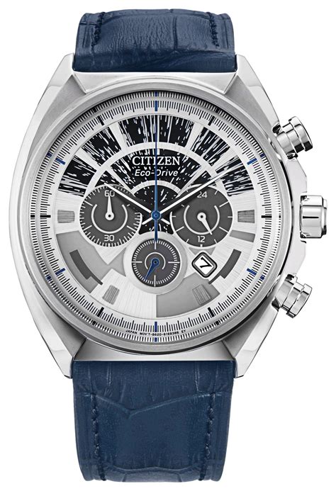 Citizen Eco Drive Star Wars 44mm Stainless Steel With Blue Leather