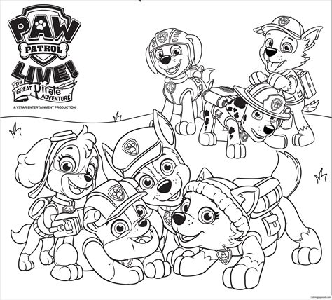 Paw Patrol Halloween Coloring Pages Coloring Home