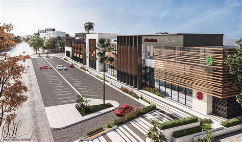 AL QASSIM STRIP MALL On Behance Shopping Mall Architecture Shopping