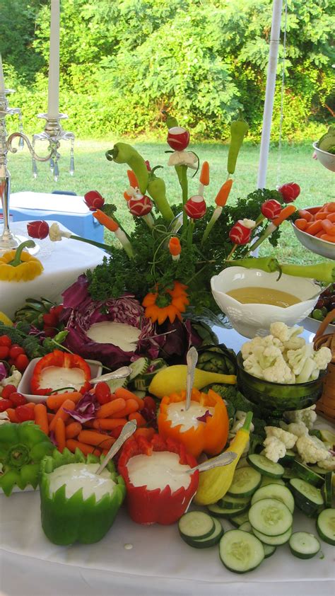 Wedding Reception Veggie Display Appetizer Display Food Displays