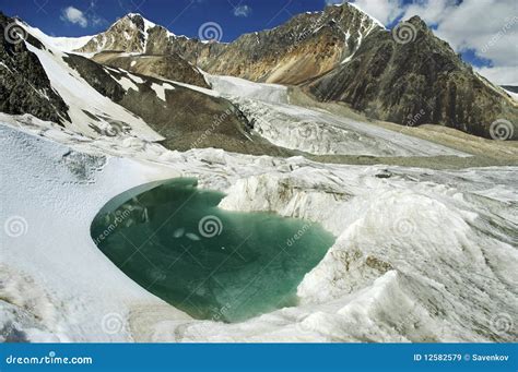 Beautiful Turquoise Glacial Lake Stock Image Image Of Landscape