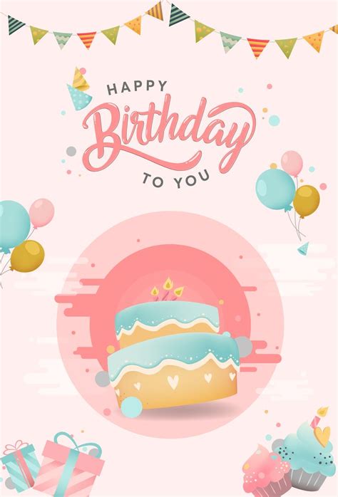 Colorful Birthday With Pastel Background Psd Free Download Pikbest