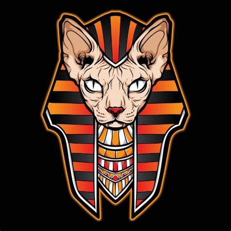 Sphynx Cat Egyptian Logo | Egypt cat, Egyptian art, Sphynx cat