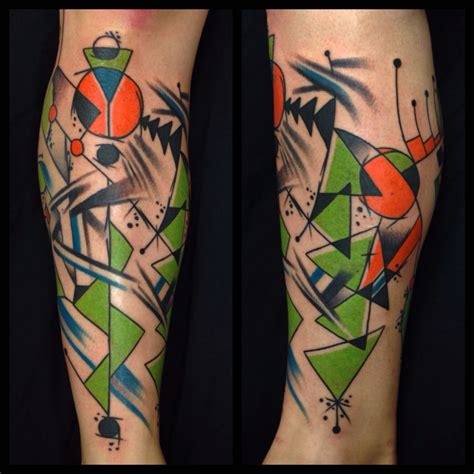 Colorful Abstract Watercolor Brushstroke Tattoo By Tim Mueller In Los
