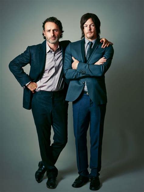 outtakes from andrew lincoln and norman reedus cover photo shoot atlanta magazine
