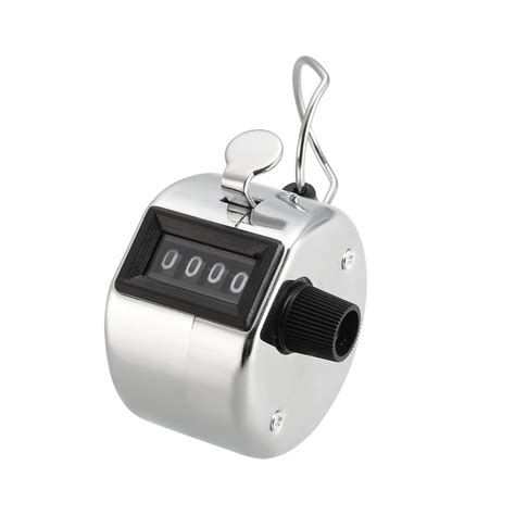 Hand Tally Counter 4 Digit Number Stainless Steel Mechanical Counter ...
