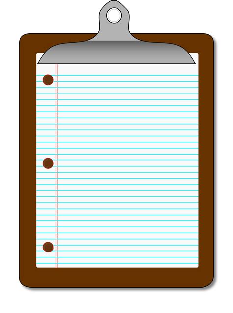 Clipart Clipboardlined Paper