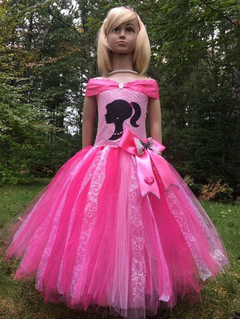 Barbie Inspired Tutu Dress Holidays Fancy Tulle Pink Costume Etsy Pink Costume Princess