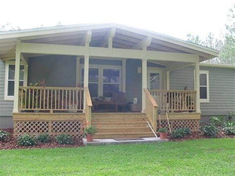 29 Covered Front Porch Design Ideas For Manufactured Homes Front