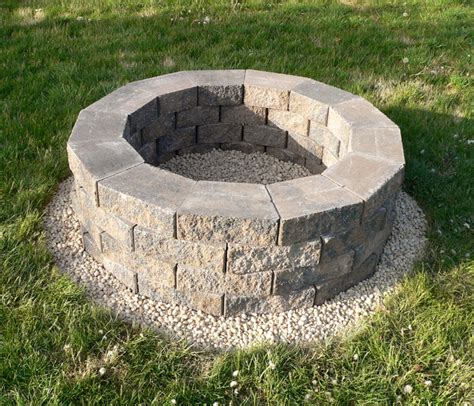 How To Build A Fire Pit Using Retaining Wall Blocks Wall Design Ideas