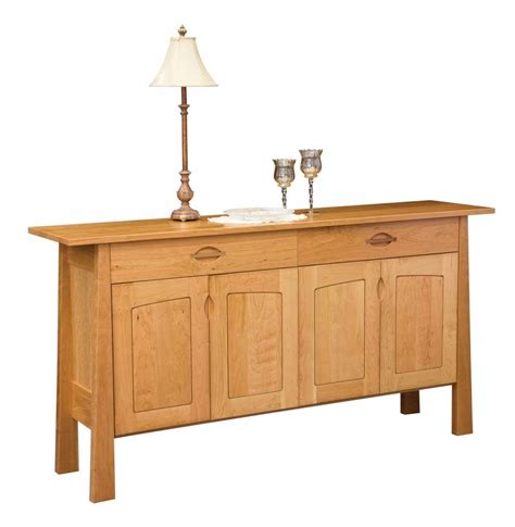 Amish Shaker Sideboard Buffet Server 78 Cameron Solid Cherry Wood