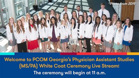 Pcom Georgias Physician Assistant Studies Class Of 2023 White Coat