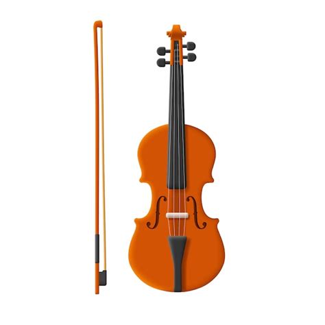 Un Violín Con Ilustración De Vector De Instrumento De Música De Arco