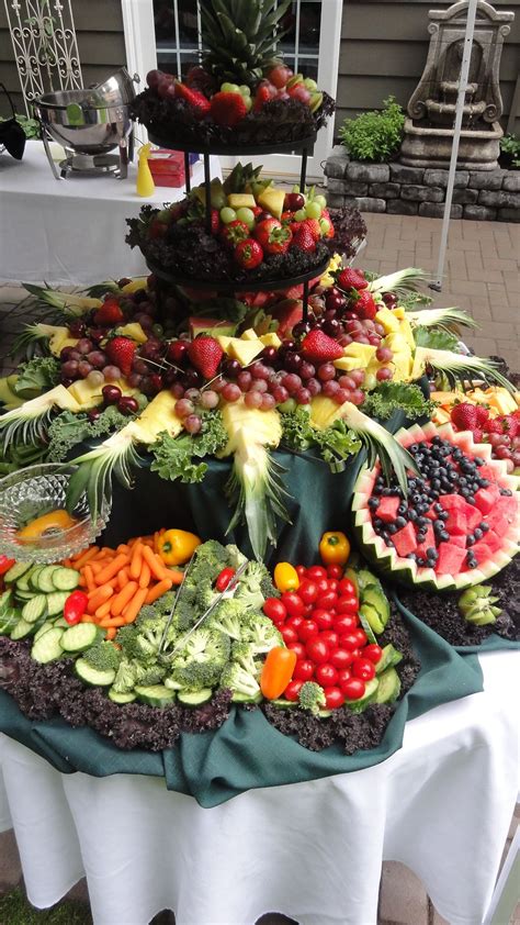 Garden Party Fruit Display Wedding Wedding Food Display Veggie Display