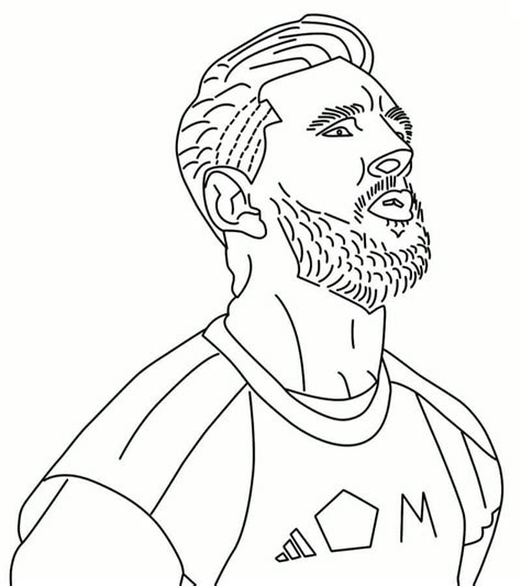 La Cara De Lionel Messi Para Colorear Imprimir E Dibujar Coloringonly Com