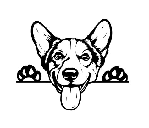 Corgi Peeking Dog Car Decal Sticker Corgi Dog Sticker Vinyl Etsy