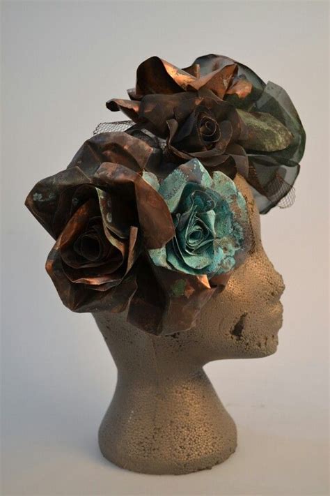 My young daughter, on the other hand, can't get enough of them. Hand made metal flowers made from rusted copper | Metal ...