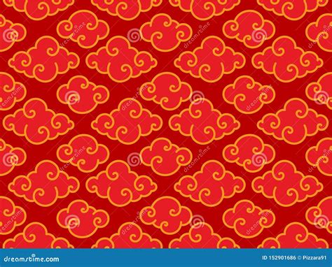 Traditional Oriental Chinese Clouds Seamless Pattern Stock Vector
