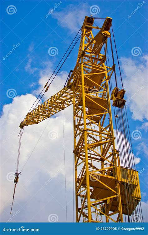 Construction Crane Stock Image Image Of Industry Weights 25799905