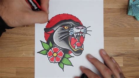 How To Draw A Panther Easy Traditional Drawing Style Youtube