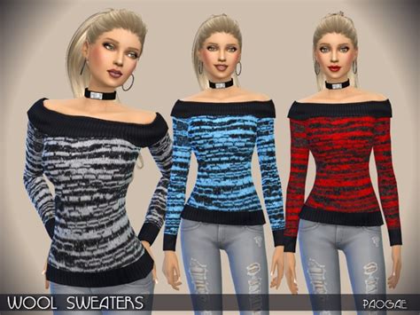 Wool Sweaters By Paogae At Tsr Sims 4 Updates