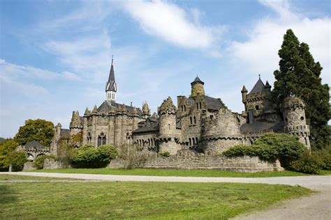 Lions Castle Kassel Wilhelmshoehe Fairytale Castle Germany Stock