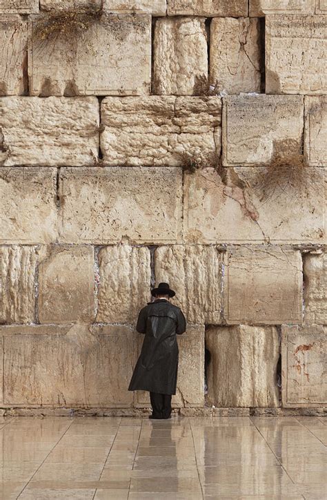 Jewish Man Praying On The Wailing Wall Photograph By Richmatts