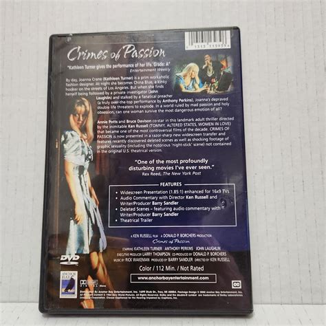 Crimes Of Passion Unrated Uncensored Dvd 2002 Kathleen Turner 1984 Ken Russell Ebay