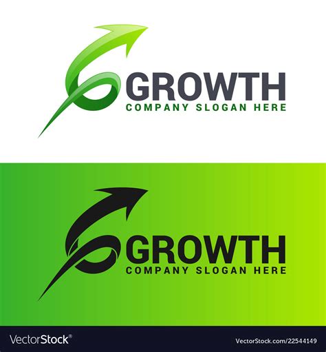 Growth Logo Template Royalty Free Vector Image