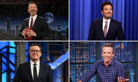 Why Are Late Night Hosts Stephen Colbert Jimmy Kimmel Jimmy Fallon And Seth Meyers Off Air