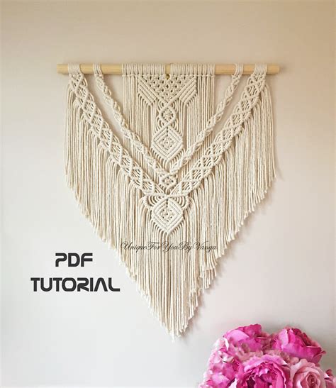 Macrame Wall Hanging Pattern Diy Layered Wall Hanging Etsy