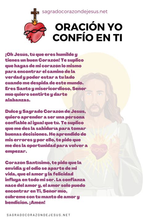 Oración Jesús Yo Confío En Ti Milagrosa Y Misericordiosa