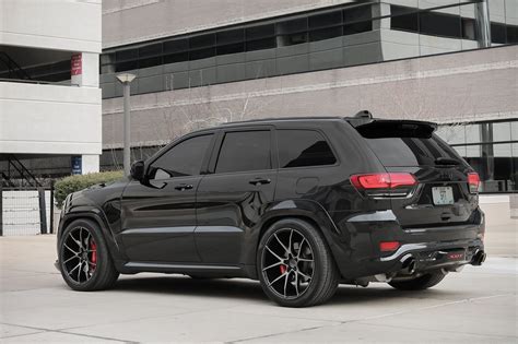 Jeep Grand Cherokee Srt Black With Savini Bm14 Aftermarket Wheels